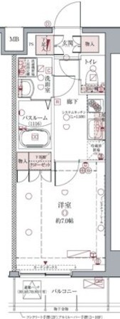 クレヴィスタ亀戸IIの物件間取画像